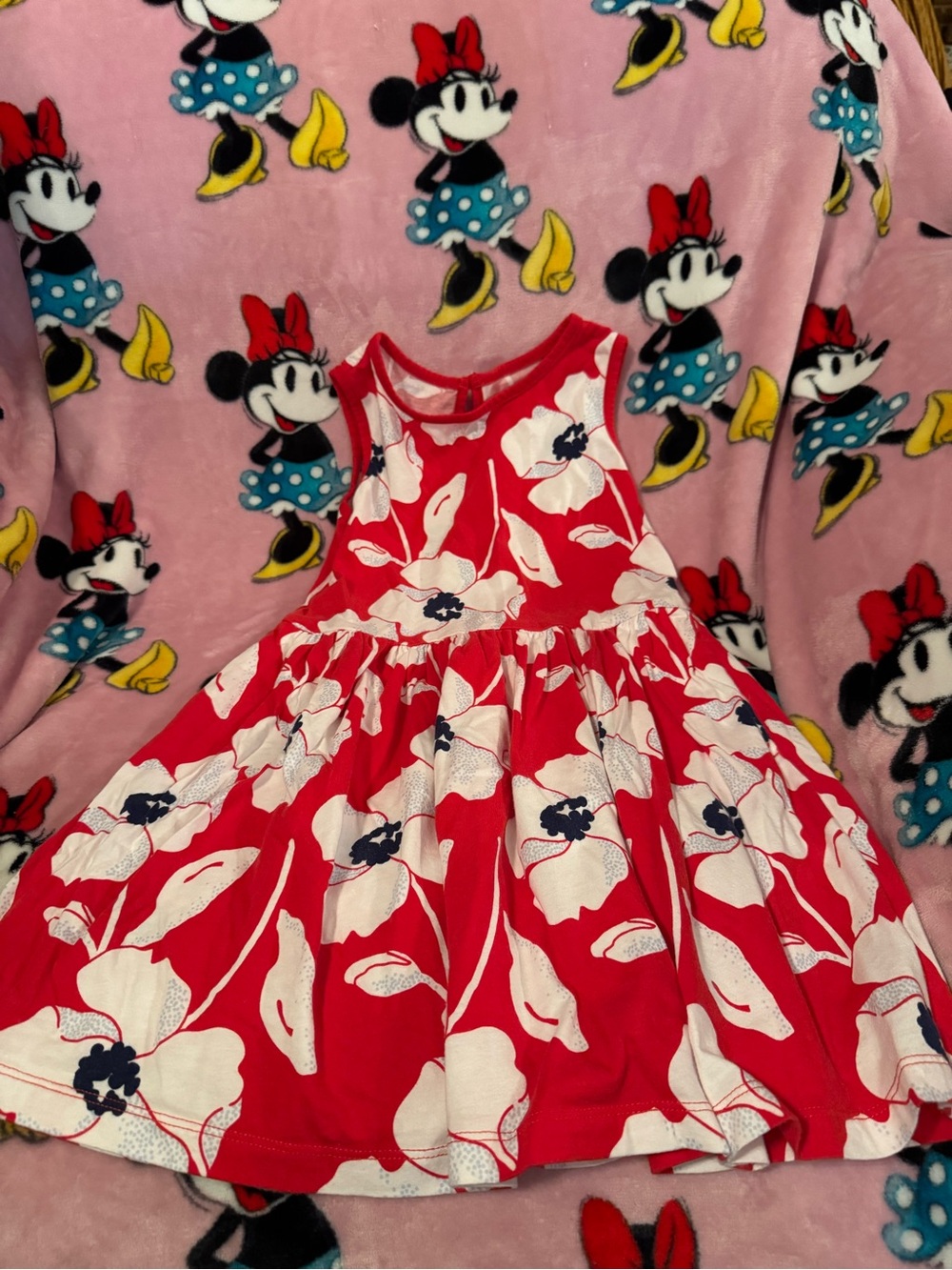 Girls' Red Floral Sleeveless Red Floral Dress Carters Simple Joys Size 6 C4